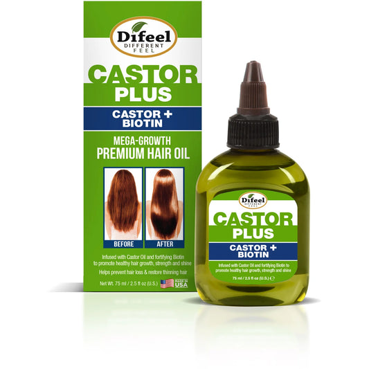 Difeel Premium Castor Plus Biotin - Mega-Growth Premium Hair Oil