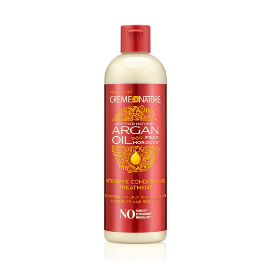 Argan Oil for Hair, Intensive Conditioning Treatment by Creme of Nature, Argan Oil of Morocco, Moisturizing Hair Care, 12 Fl Oz